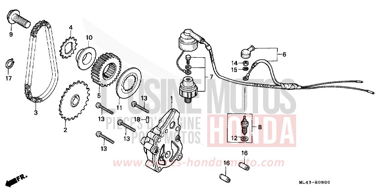 OELPUMPE von CB1300 Super Bold'or ABS MONZA RED (R110) von 1986